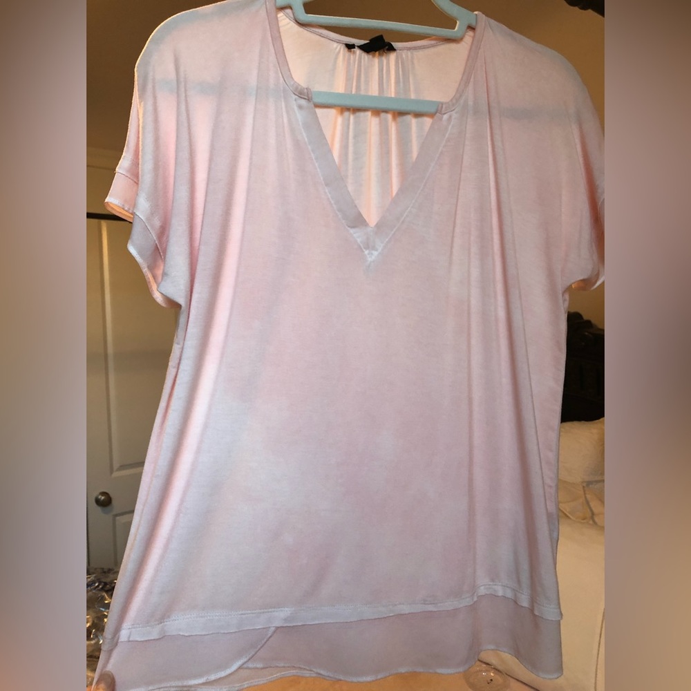 Buffalo V-Neck Light Pink Tie-Dye Blouse
